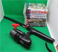 10x PS3 Sony Playstation Games + 1 Fishing Rod