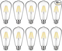 10-Pack LED Edison Bulb Dimmable, Daylight White 5