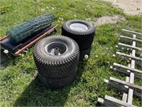 (4) Lawn Mower Rear Tires and Rims