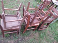 6 WOOD CHAIRS- LOOKS TO BE DESK CHAIRS