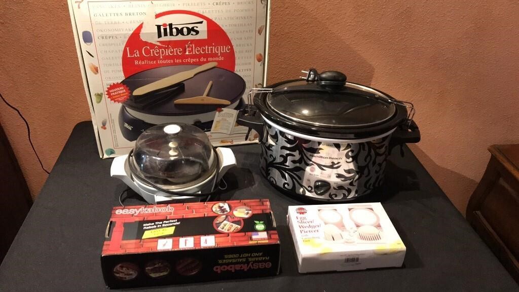 Crock Pot, Crepe Maker, Egg Cooker & More