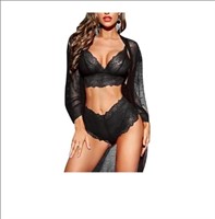 (New) RSLOVE Women Sexy Lingerie Set 3 Piece Lace