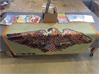 Antique hooked Latch eagle rug/ wall art & more