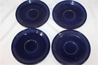 Set of 4 Cobalt Blue Fiestaware Saucers