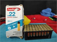.22 Super Lead Bullet Cartridges (50)
