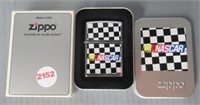 Zippo Nascar lighter with tin, never used.