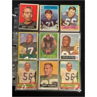 (21) 1950's-60's Football Cards Stars/hof
