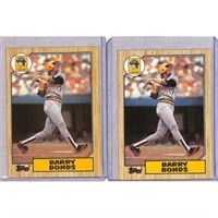 (3) 1987 Topps Barry Bonds Rookie Cards
