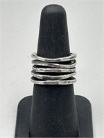 James Avery 925 Silver Stacked Hammered