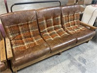 SOFA W WOOD TRIM