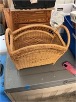 Wicker magazine rack