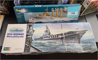 VINTAGE SMS EMDEN AND USS MIDWAY MODEL KITS