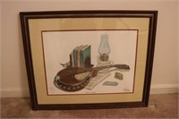 C Don Ensor Framed Signed Print Mother's Mandolin