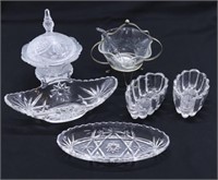 Vintage Clear Glass Serving Pieces