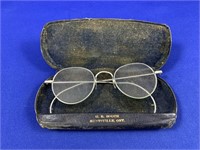 Pair Cased Antique Glasses