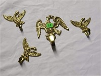 vintage Eagle brass towel hooks