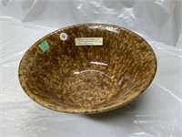 Antique Pottery Brown Iron Stone 10" Bowl