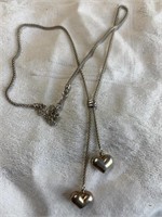 Vtg Sterling Silver "Dyadema Italy" Heart Necklace
