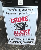 Crime Alert Metal Sign