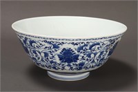 Chinese Blue and White Porcelain Bowl,