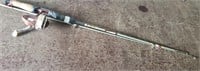 Vintage Fishing Pole with Reel, Pole Made in