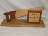 Wooden Saw Clock (Battery Operated)