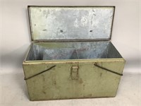 Antique Green Metal Cooler Ice Chest