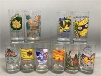 1990's Autumn Leaf Festival Clear Drinking Glasses