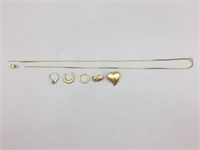 14k parts and single earrings