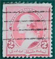 1890 Scott# 220 Washington Carmine Stamp