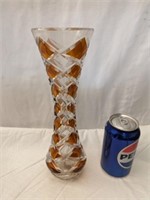 Mid Century Modern Art Deco Diamond Vase 11"