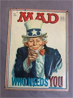 Mad Magazine "Who Needs You" Metal Sign