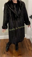 Full length women’s mink coat