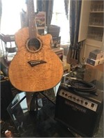 Dean Guitar with Behringer Amplifier and stand