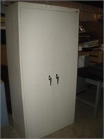 2 Door Metal Cabinet  36x18x72 - no shelves