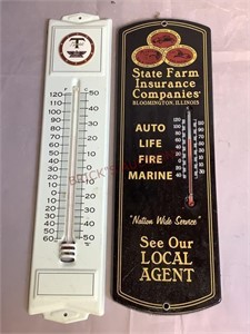 State Farm and Ford Advertisement Thermometers