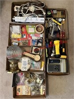 Household tools, flashlights, extension cords