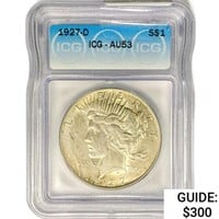 1927-D Silver Peace Dollar ICG AU53