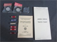 Vintage Military Booklets , Rank Bar Pins ,