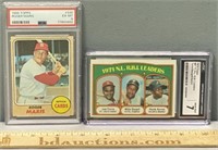 2 Graded Baseball Cards incl 1968 Roger Maris