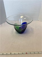 Multicolored funky shaped bowl home decor