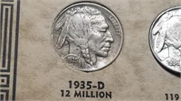 1935 D Buffalo Nickel High Grade From A Set