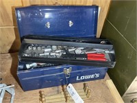 Tool box with 1/4, 3/8, 1/2 sockets