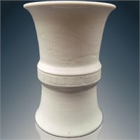 Chinese White Crackle Glazed Beaker Vase