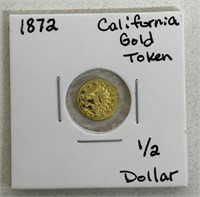 1872 1/2 CALIFORNIA GOLD TOKEN