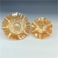 Fenton Marigold Holly & Peacock & Lotus Bowl Lot