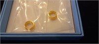 2 Gold Hoop Piercing Rings