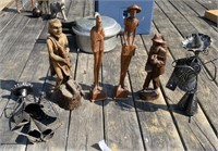 Metal and Wood Figurines