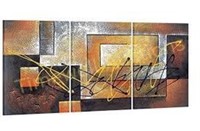 Pyradecor 3-Panel Abstract Art Canvas 16x24  x 3 p