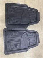 2-PIECE FULL COVERAGE RUBBER FLOOR MAT FOR CARS,